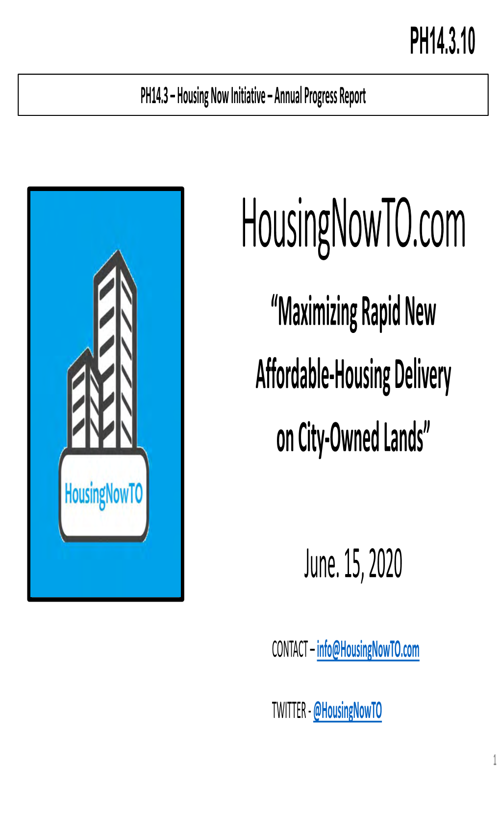 Housingnowto.Com “Maximizing Rapid New Affordable‐Housing Delivery on City‐Owned Lands”