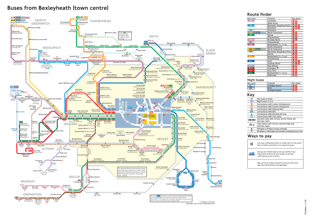 Buses from Bexleyheath (Town Centre)