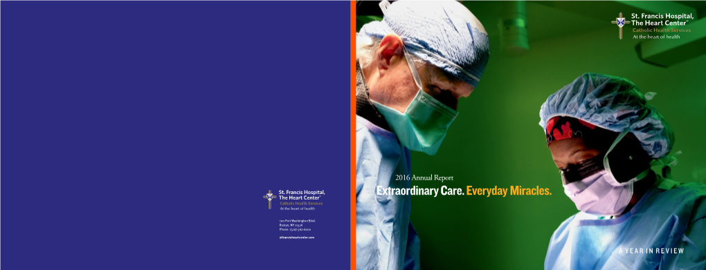 2016 Annual Report Extraordinary Care