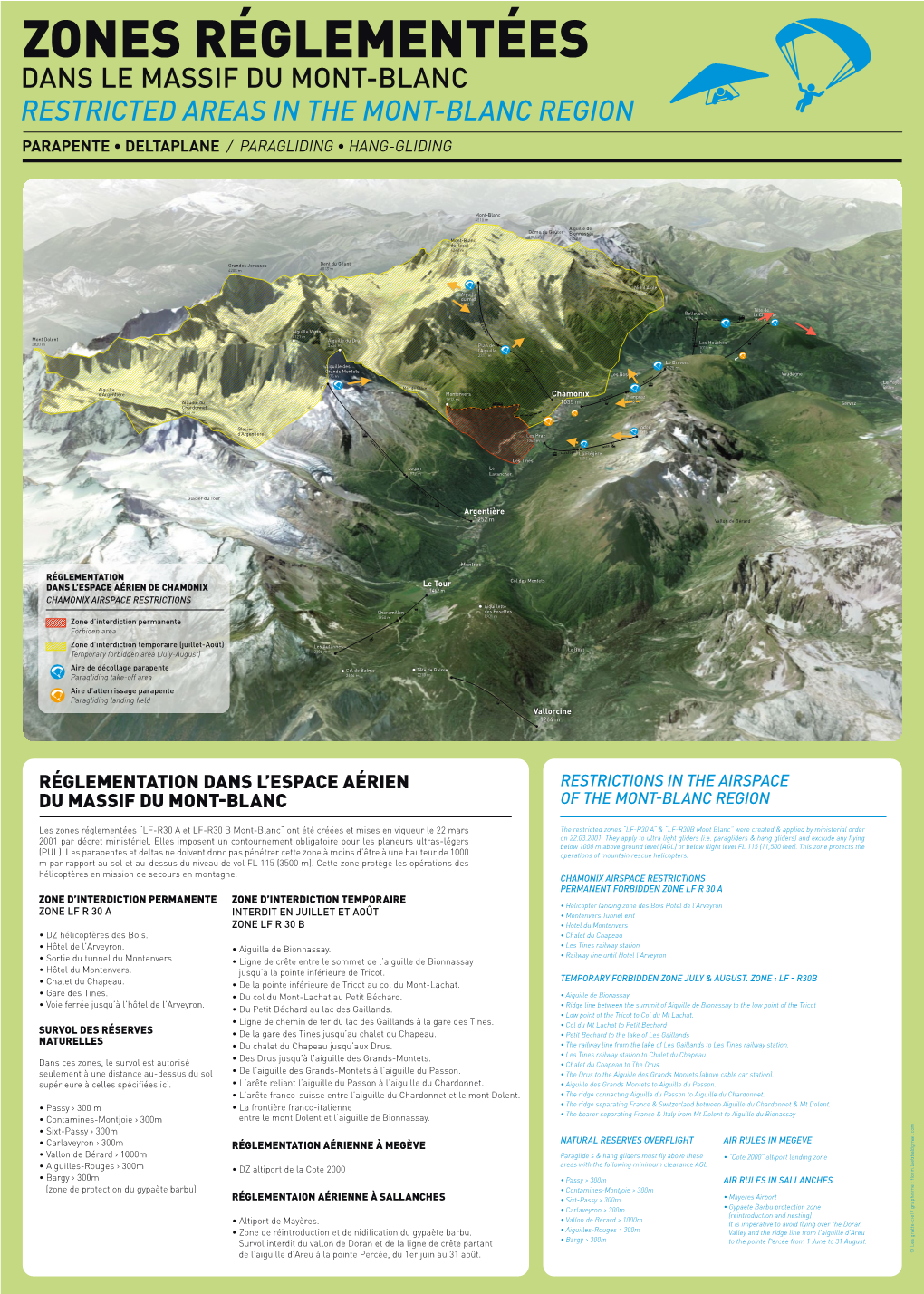 Restricted Areas in the Mont-Blanc Region Parapente ɒ Deltaplane / Paragliding ∙ Hang-Gliding
