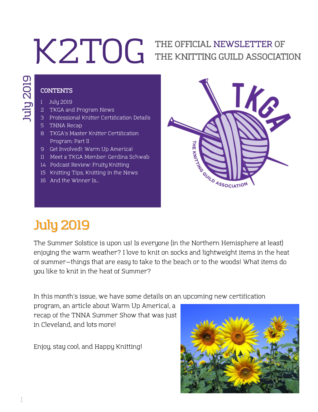 July 2019 2 TKGA and Program News