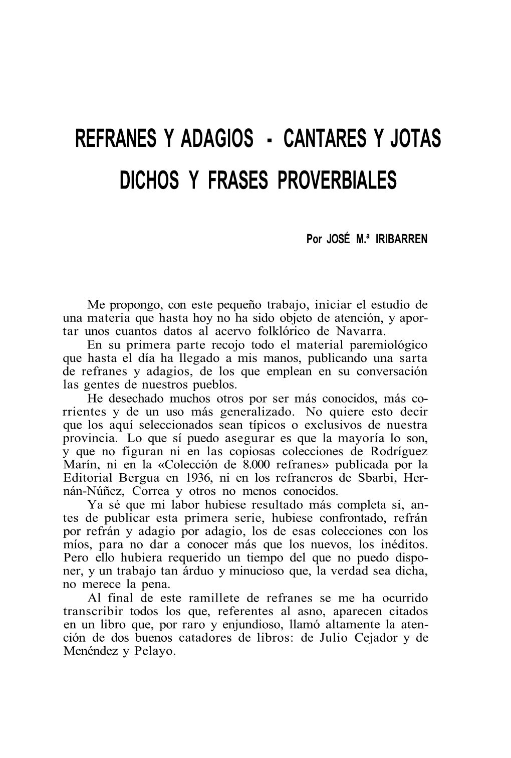 Refranes Y Adagios - Cantares Y Jotas Dichos Y Frases Proverbiales