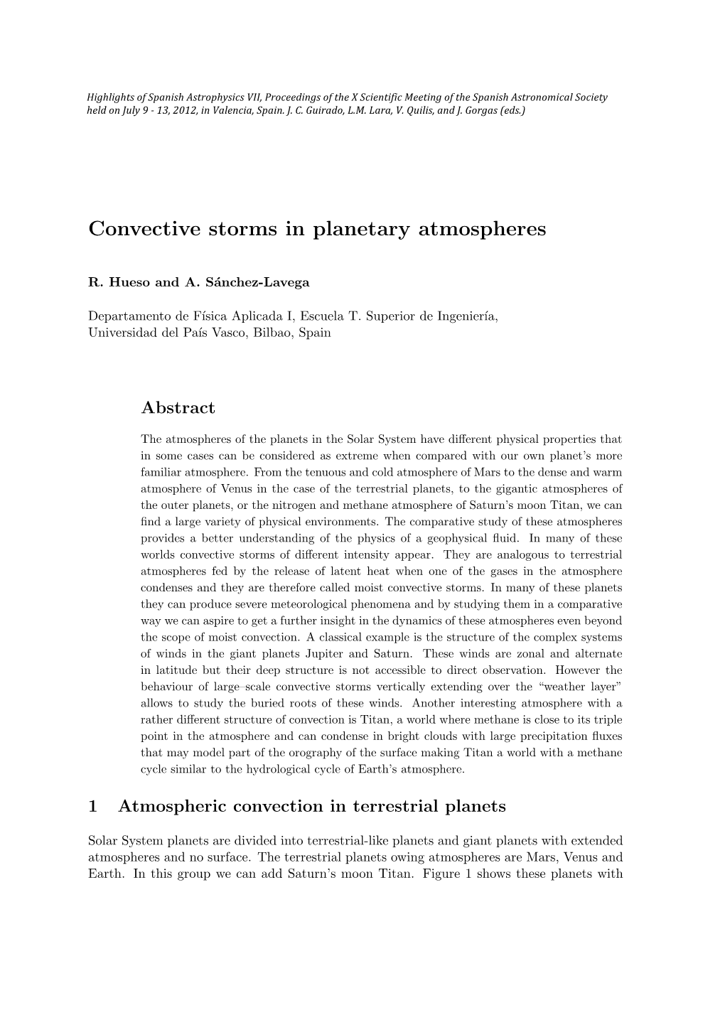 Convective Storms in Planetary Atmospheres