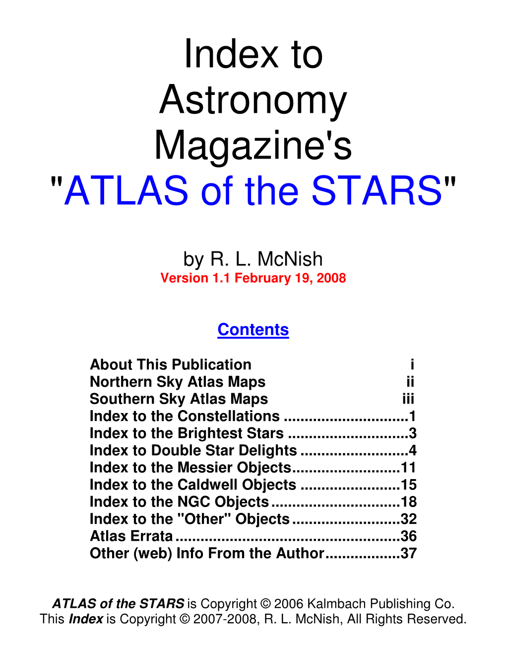 ATLAS of the STARS 