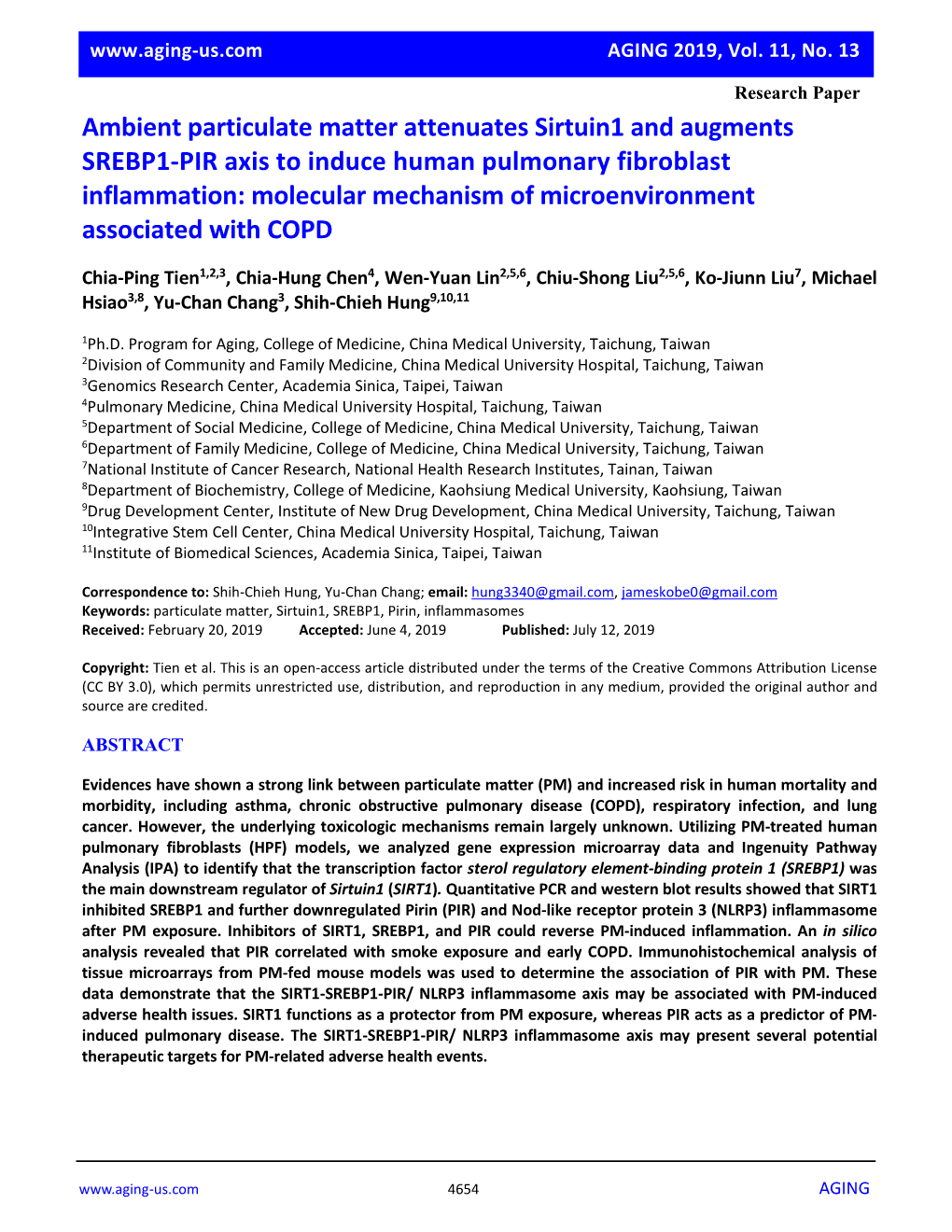 Ambient Particulate Matter Attenuates Sirtuin1 And