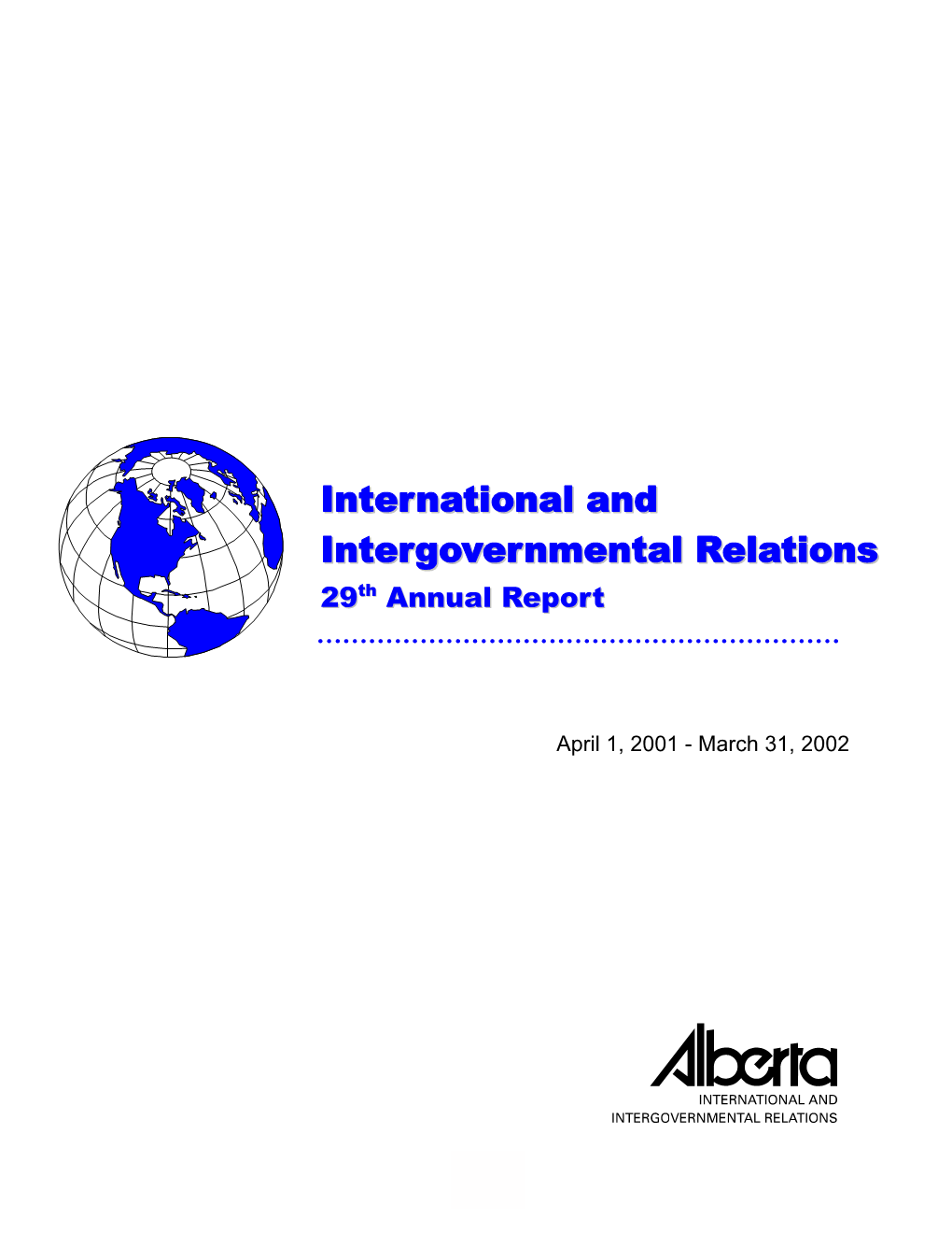 International and Intergovernmental Relations