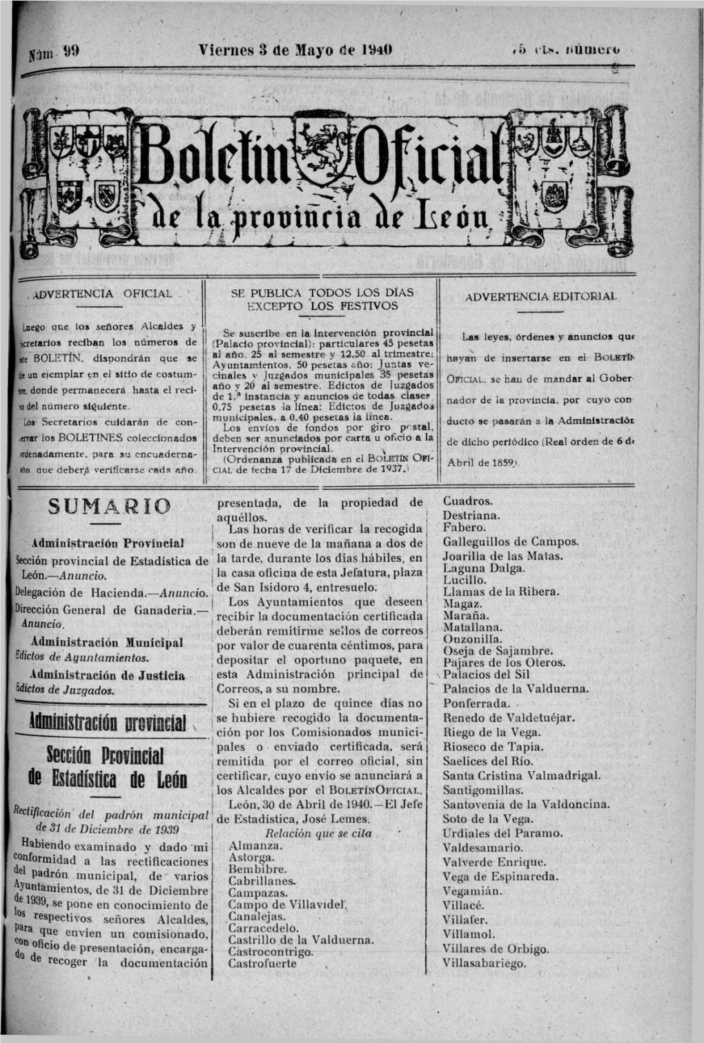 De Estadística De León J Los Alcaldes Por El BOLETÍNOFICIAL