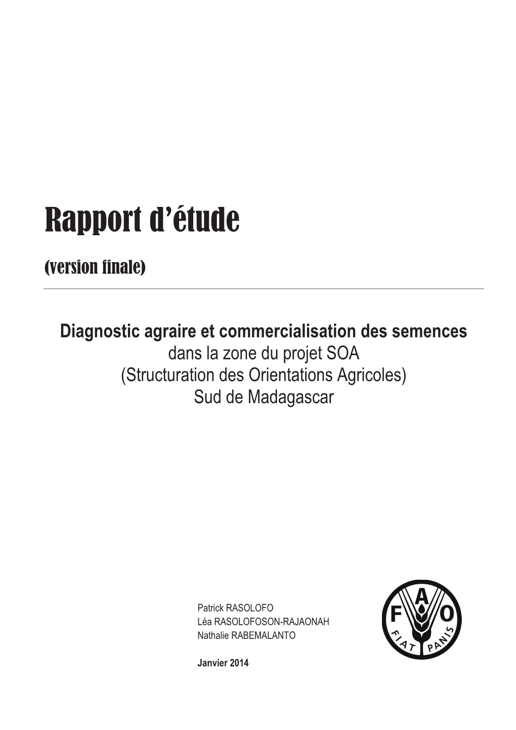 Rapport D'étude