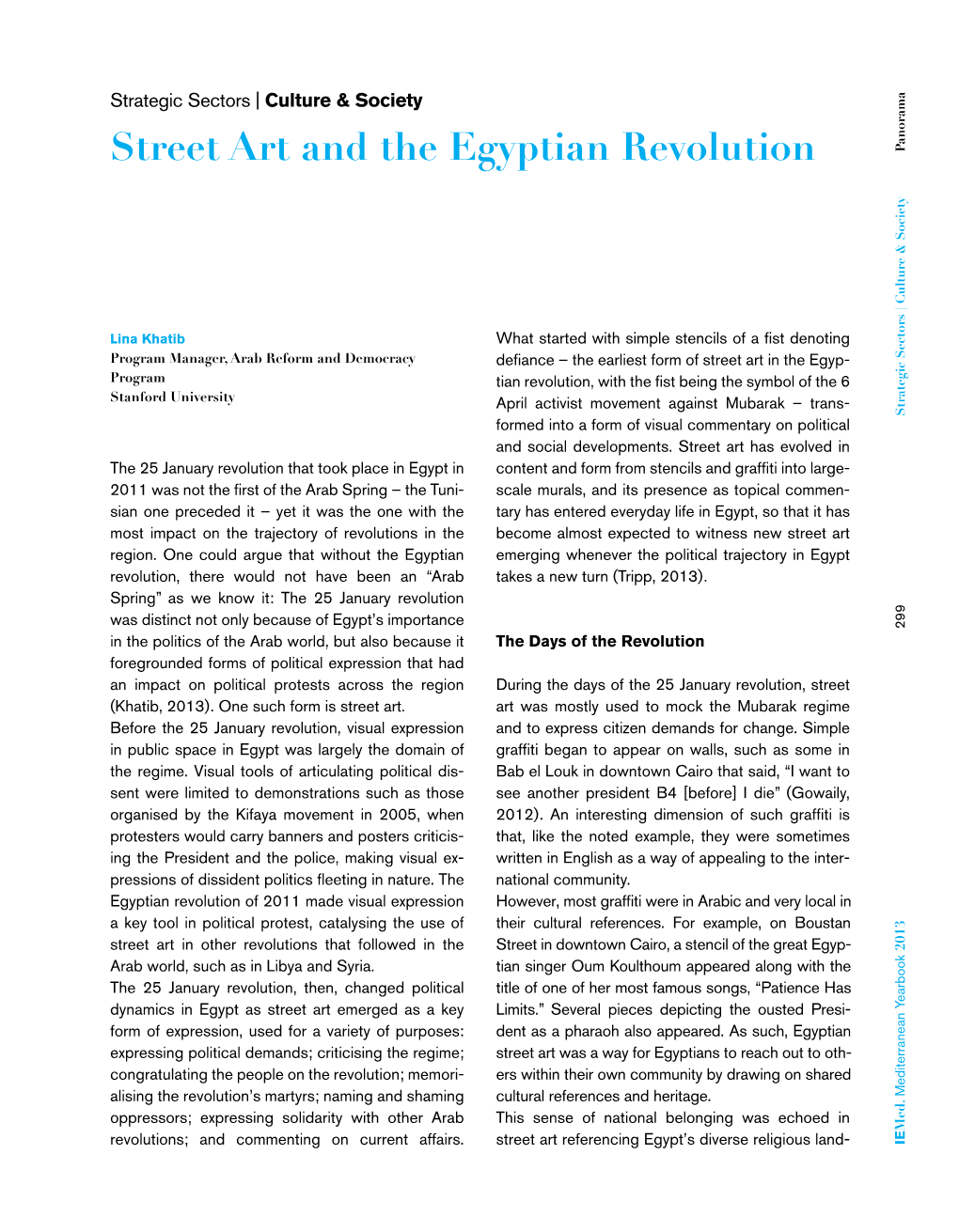 Street Art and the Egyptian Revolution