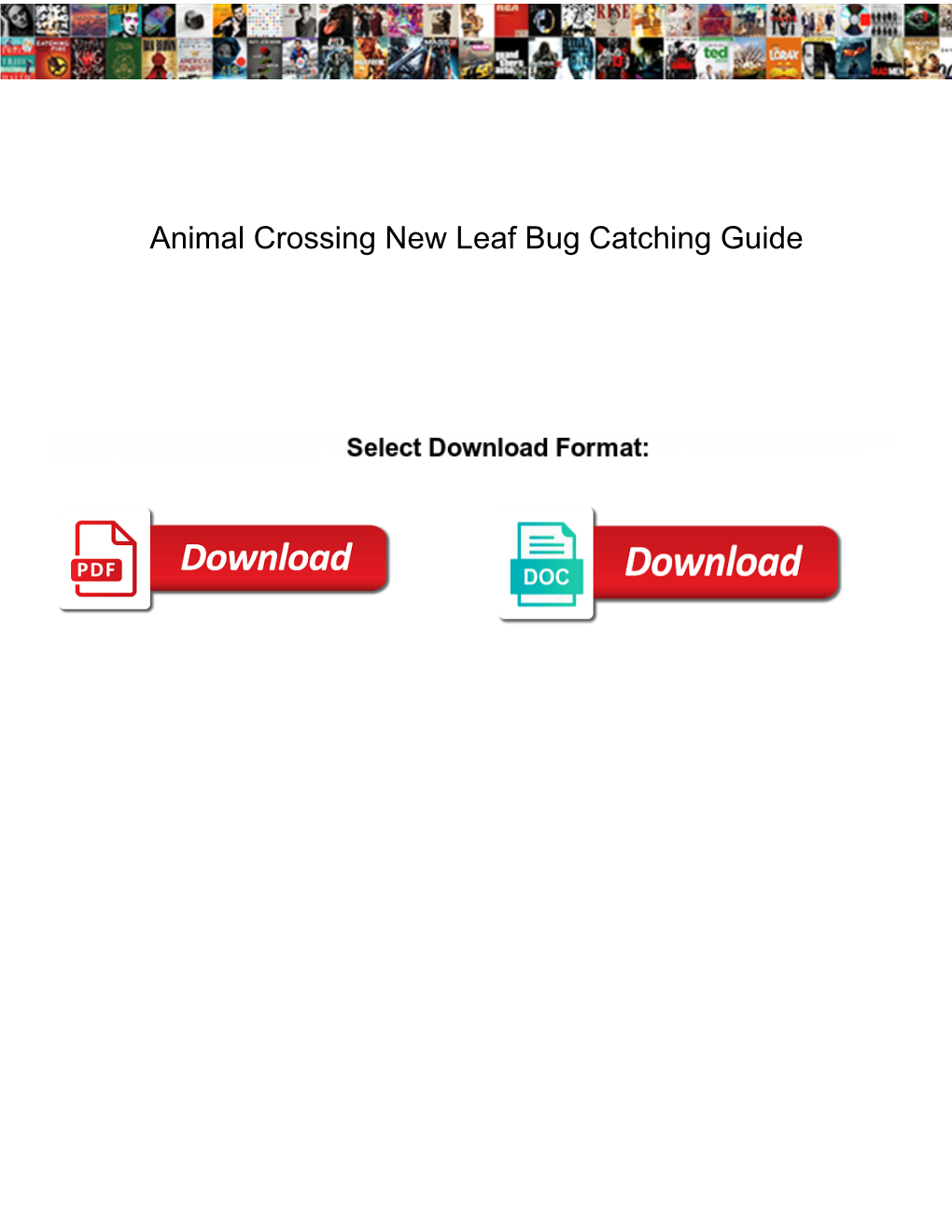 Animal Crossing New Leaf Bug Catching Guide