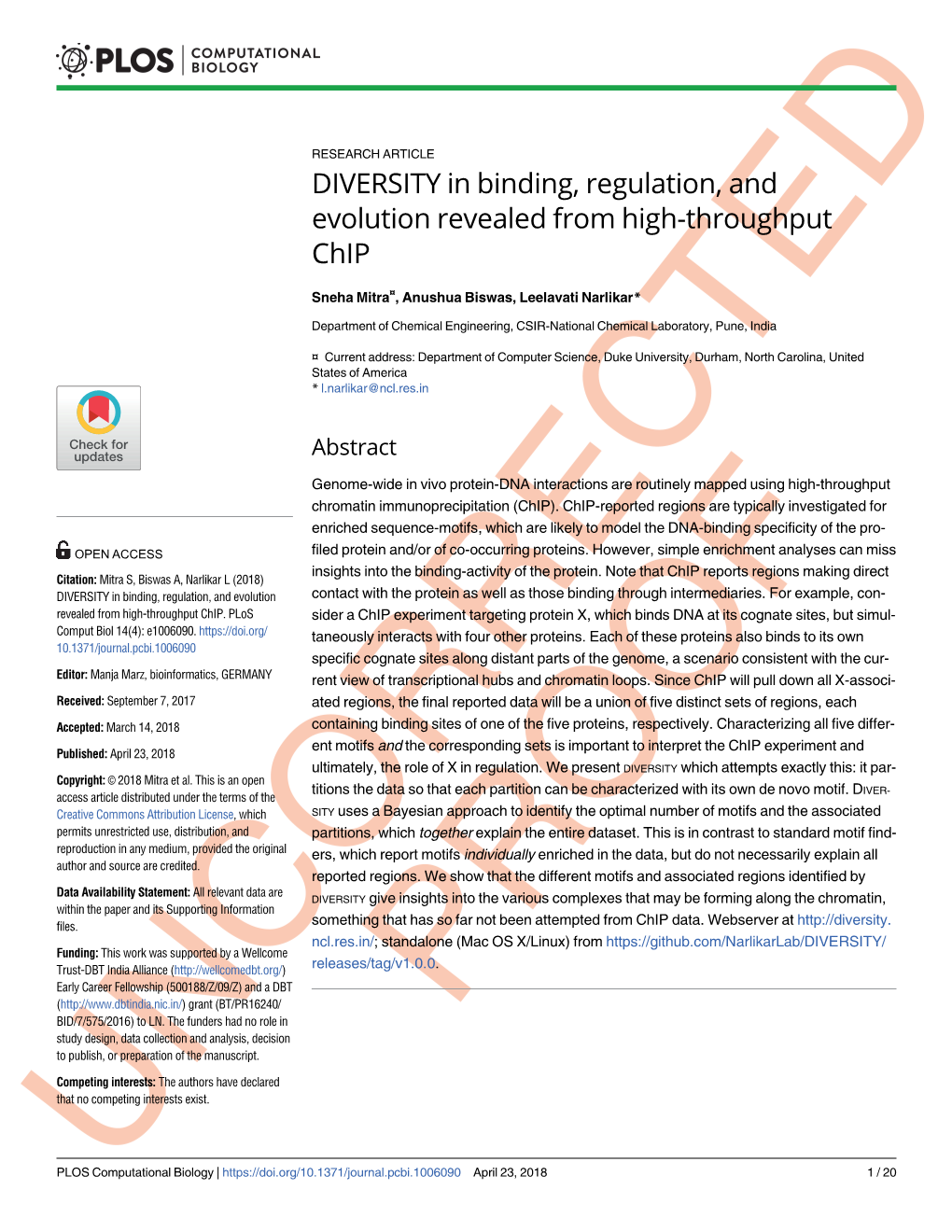 DIVERSITY in Binding, Regulation, and Evolution Revealed from High-Throughput Chip