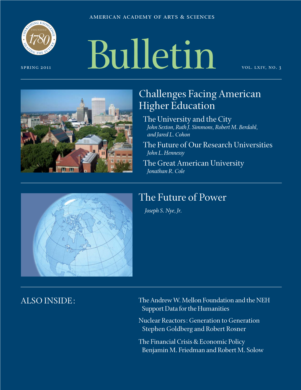 Challenges Facing American Higher Education the Future of Power