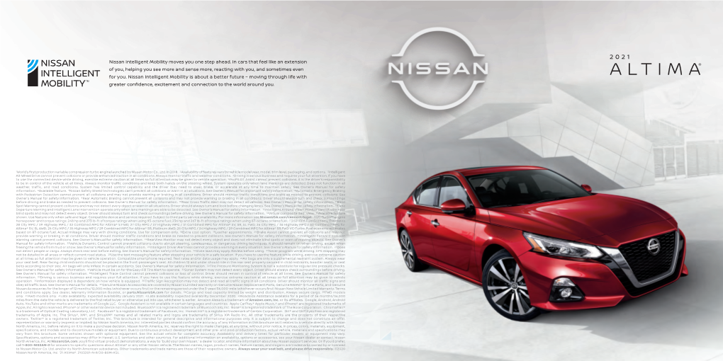 Nissan 2021 Altima Brochure