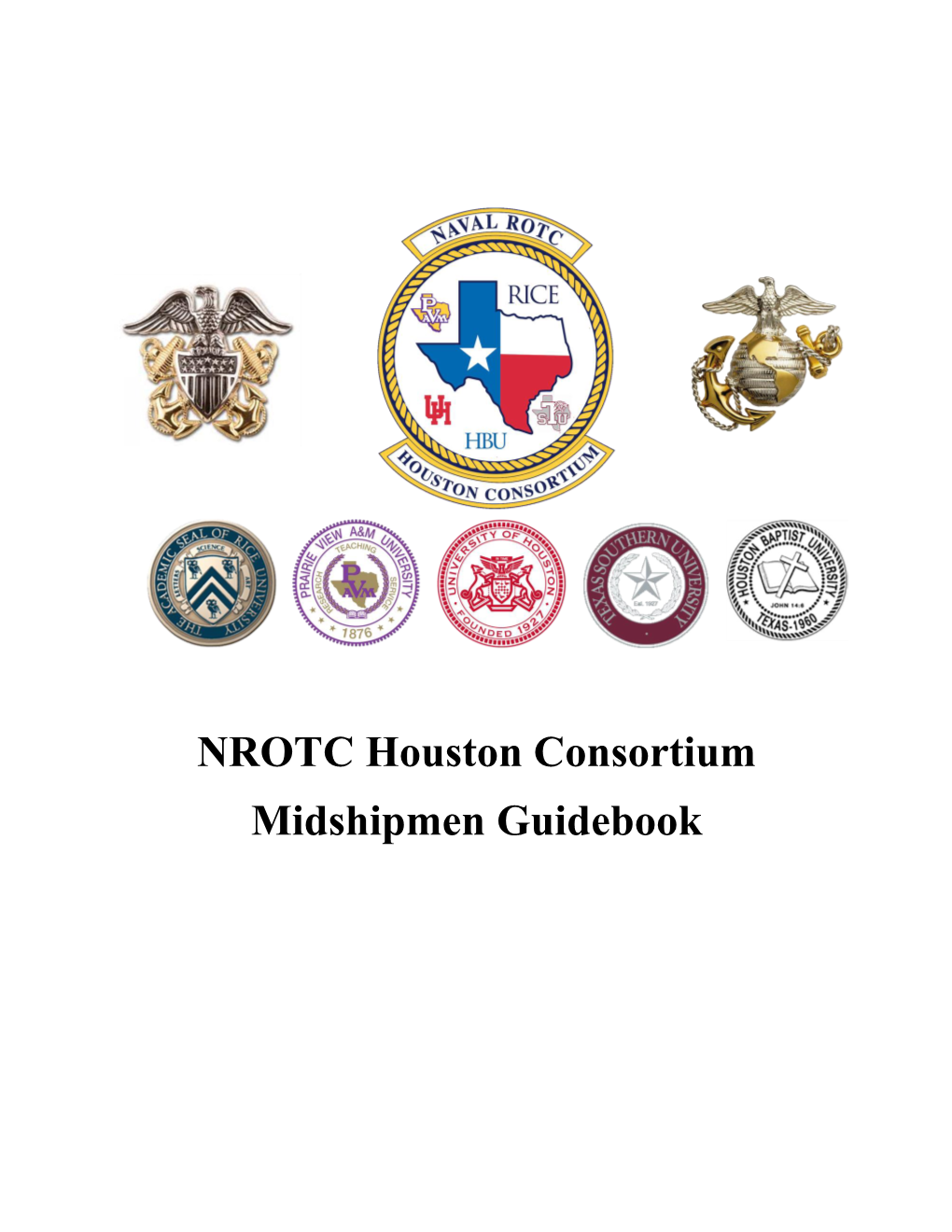 NROTC Houston Consortium Midshipmen Guidebook