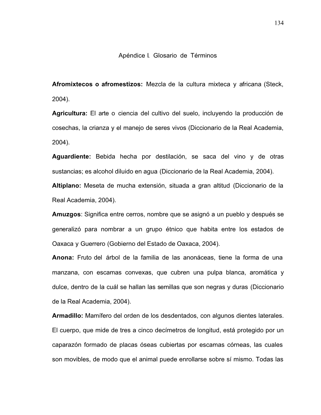 134 Apéndice I. Glosario De Términos Afromixtecos O Afromestizos