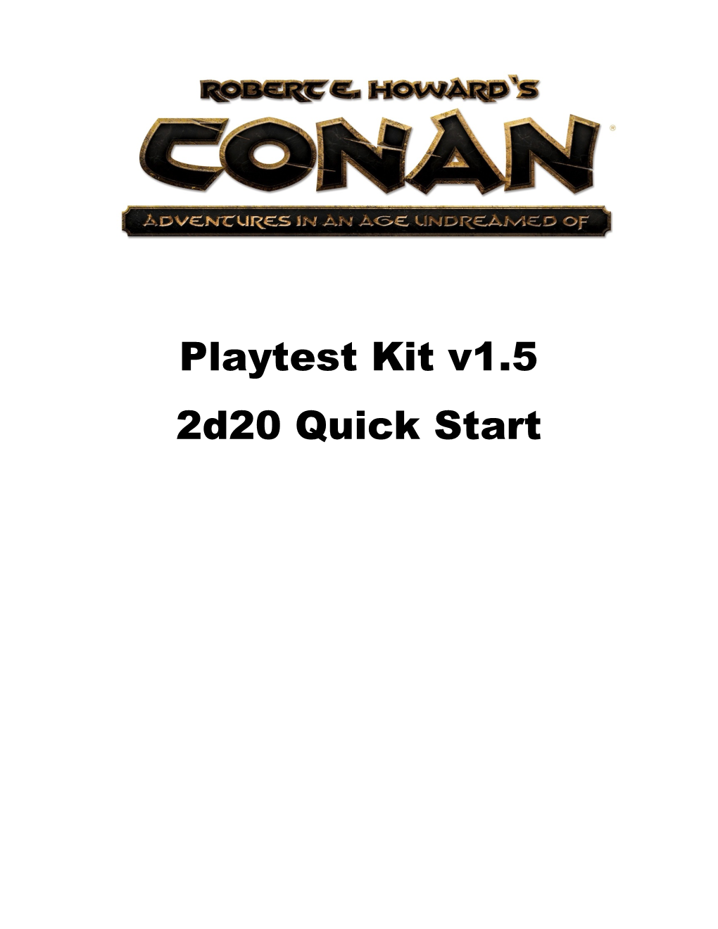 Playtest Kit V1.5 2D20 Quick Start