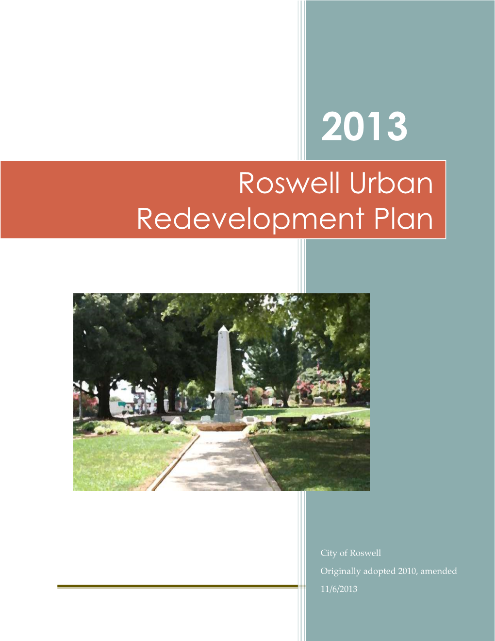 Urban Redevelopment Plan, As Authorized by O.C.G.A