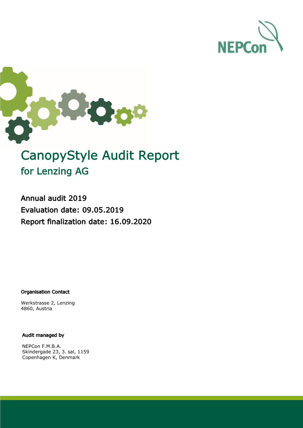 Canopystyle Audit Report for Lenzing AG