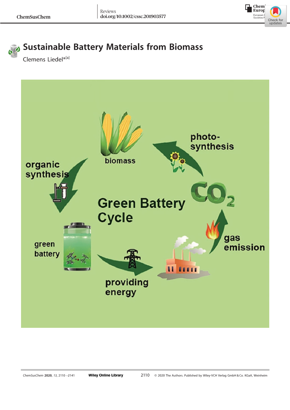 Sustainable Battery Materials from Biomass Clemensliedel*[A]