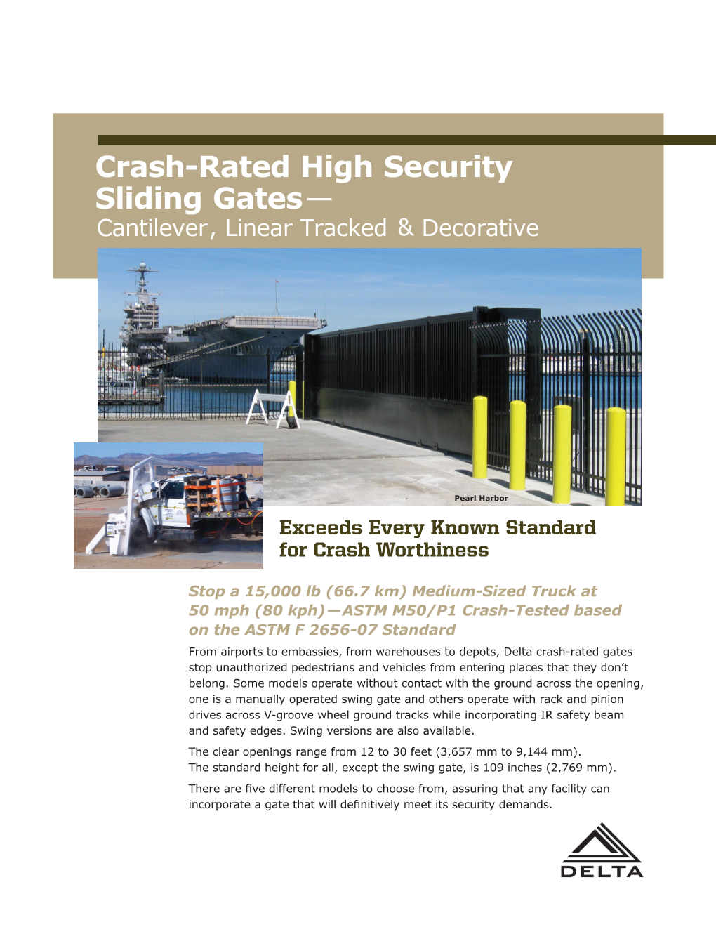 Crash-Rated High Security Sliding Gates— Cantilever, Linear Tracked & Decorative