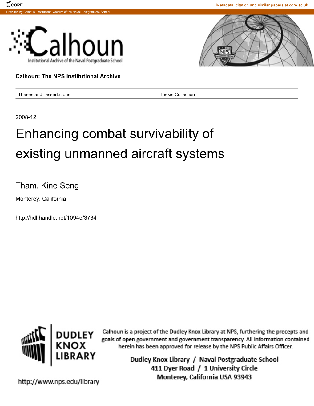 Enhancing Combat Survivability of Existing Unmanned Aircraft Systems