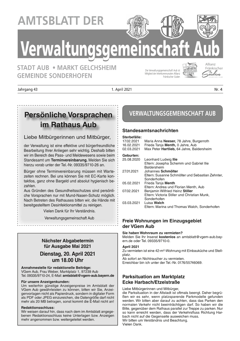 Amtsblatt April 2021