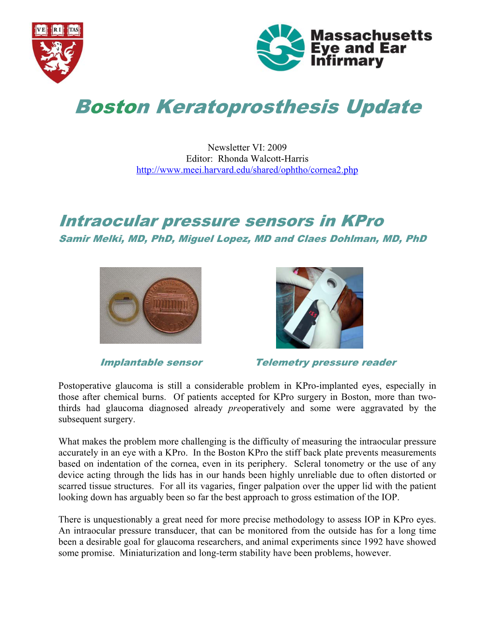 Boston Keratoprosthesis Update