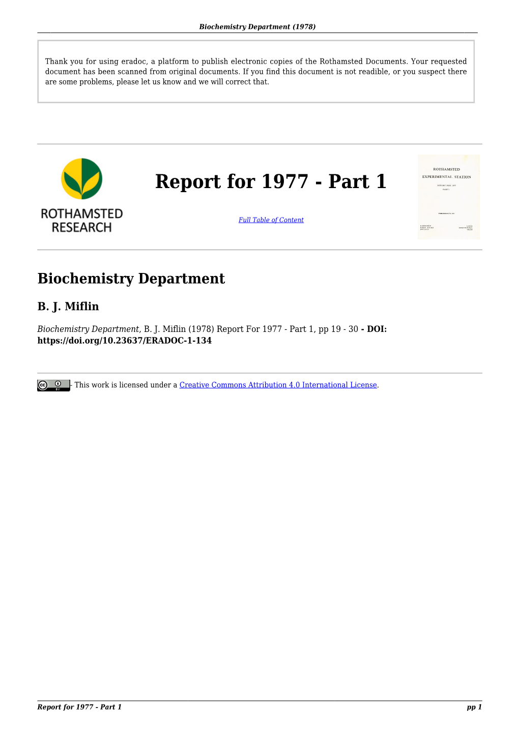 Report for 1977 - Part 1