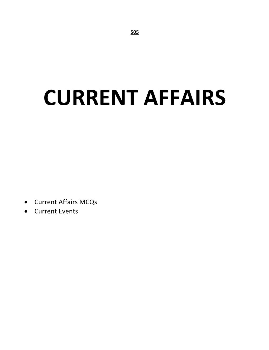 Current Affairs Mcqs • Current Events
