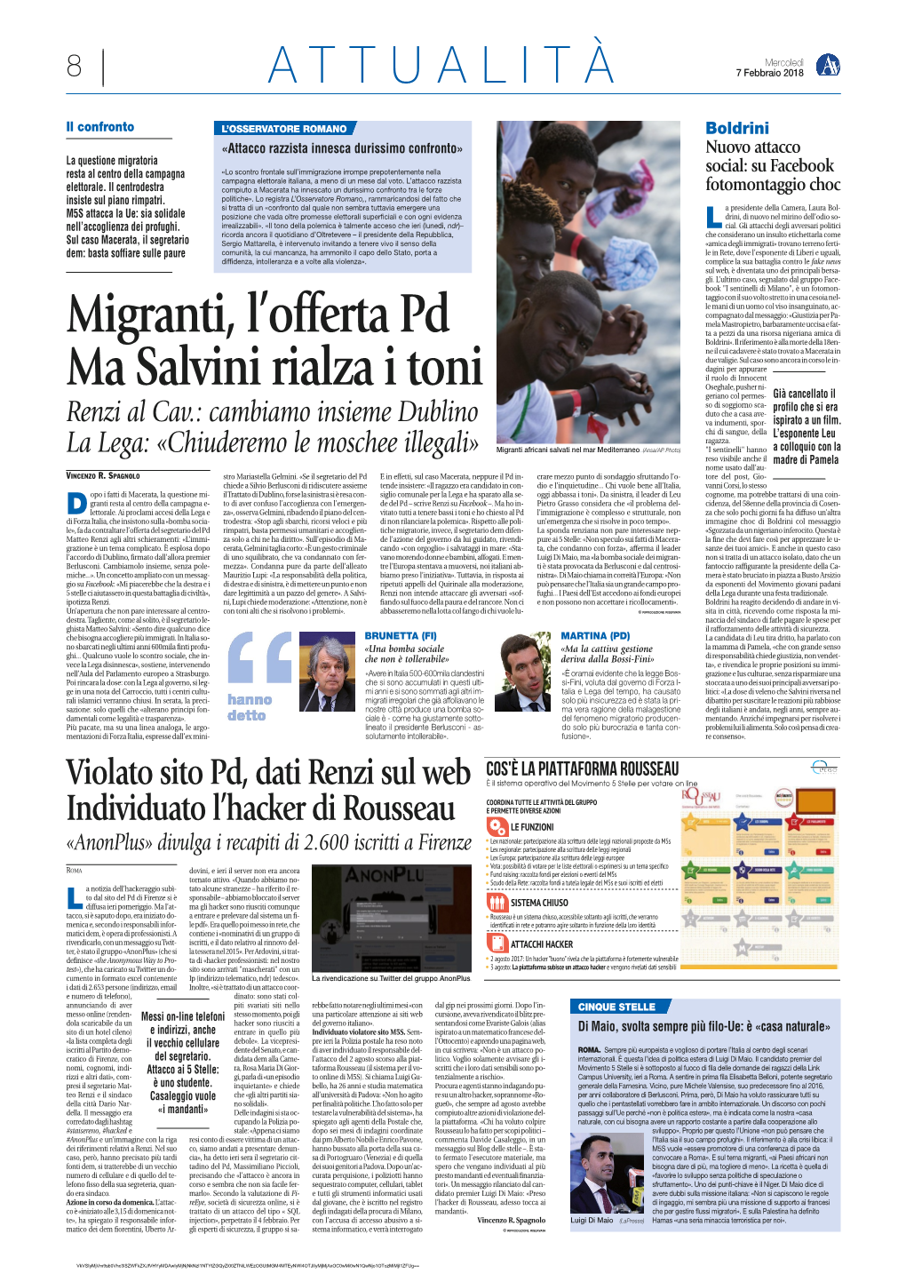 Migranti, L'offerta Pd Ma Salvini Rialza I Toni