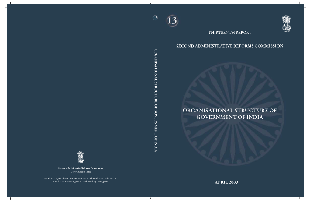 Organisational Structure of Government of India