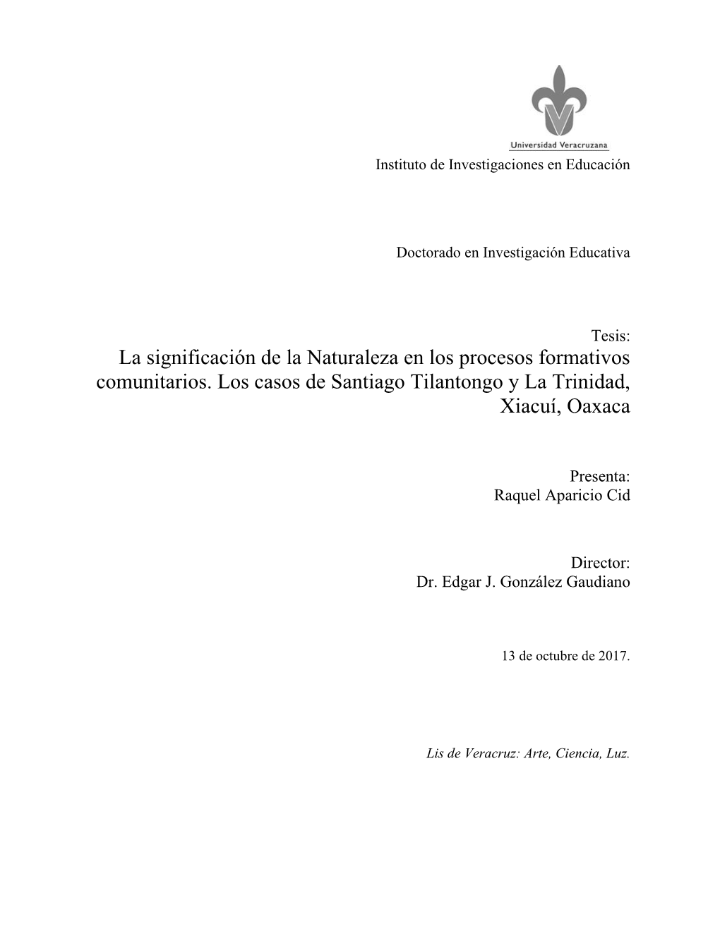 La Significación De La Naturaleza En Los Procesos Formativos Comunitarios