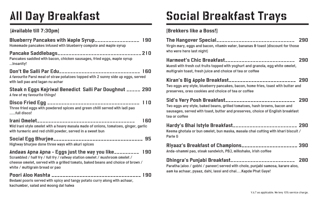 All Day Breakfast Social Breakfast Trays
