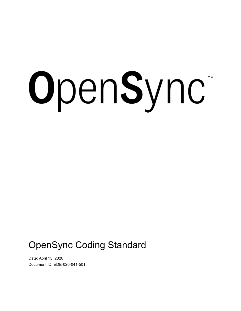 Opensync Coding Standard