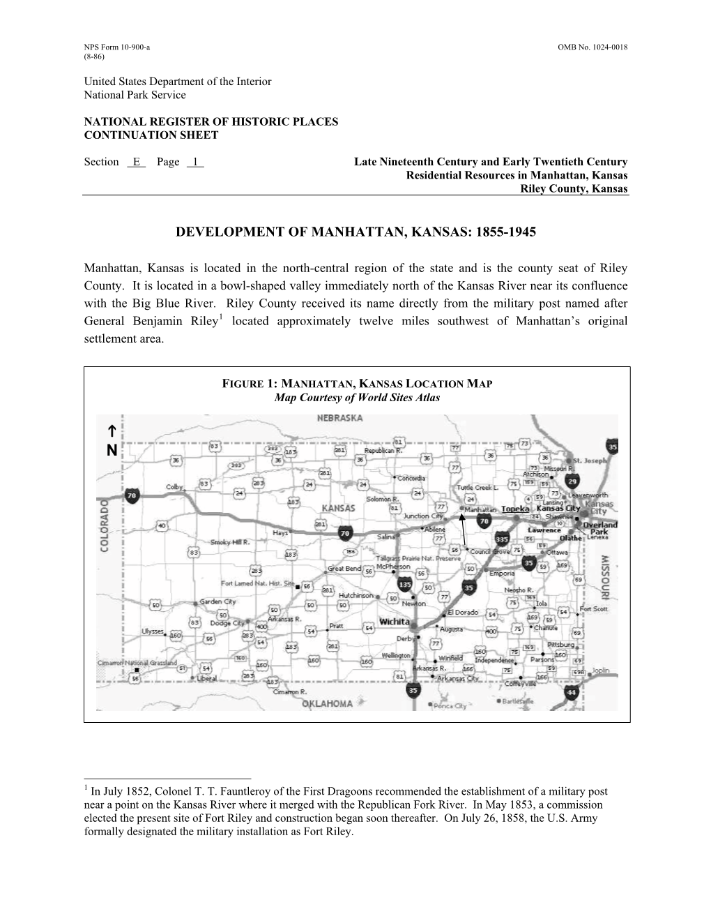 Late 19Th Century and Early 20Th Century Residential Resources in Manhattan, Kansas