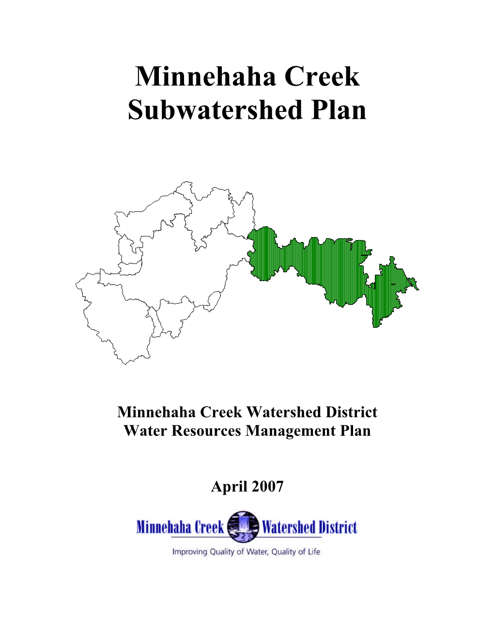 Minnehaha Creek Subwatershed Plan