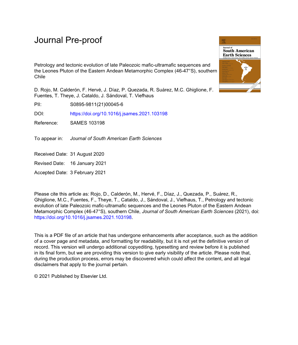 Petrology and Tectonic Evolution of Late Paleozoic Mafic-Ultramafic