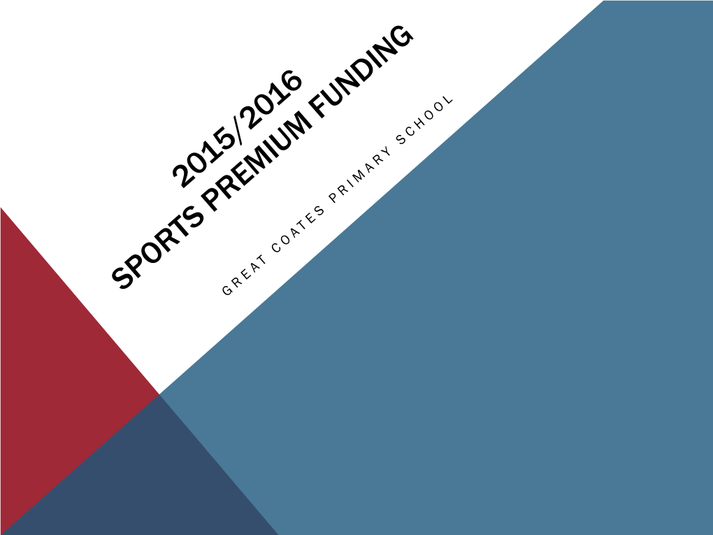 Sports Premium Funding