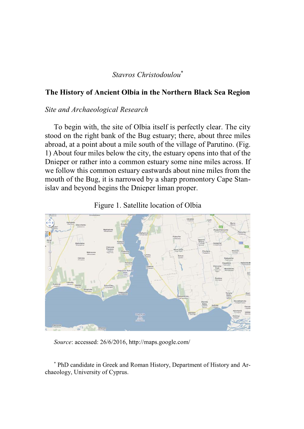 The History of Ancient Olbia in the Northern Black Sea Region