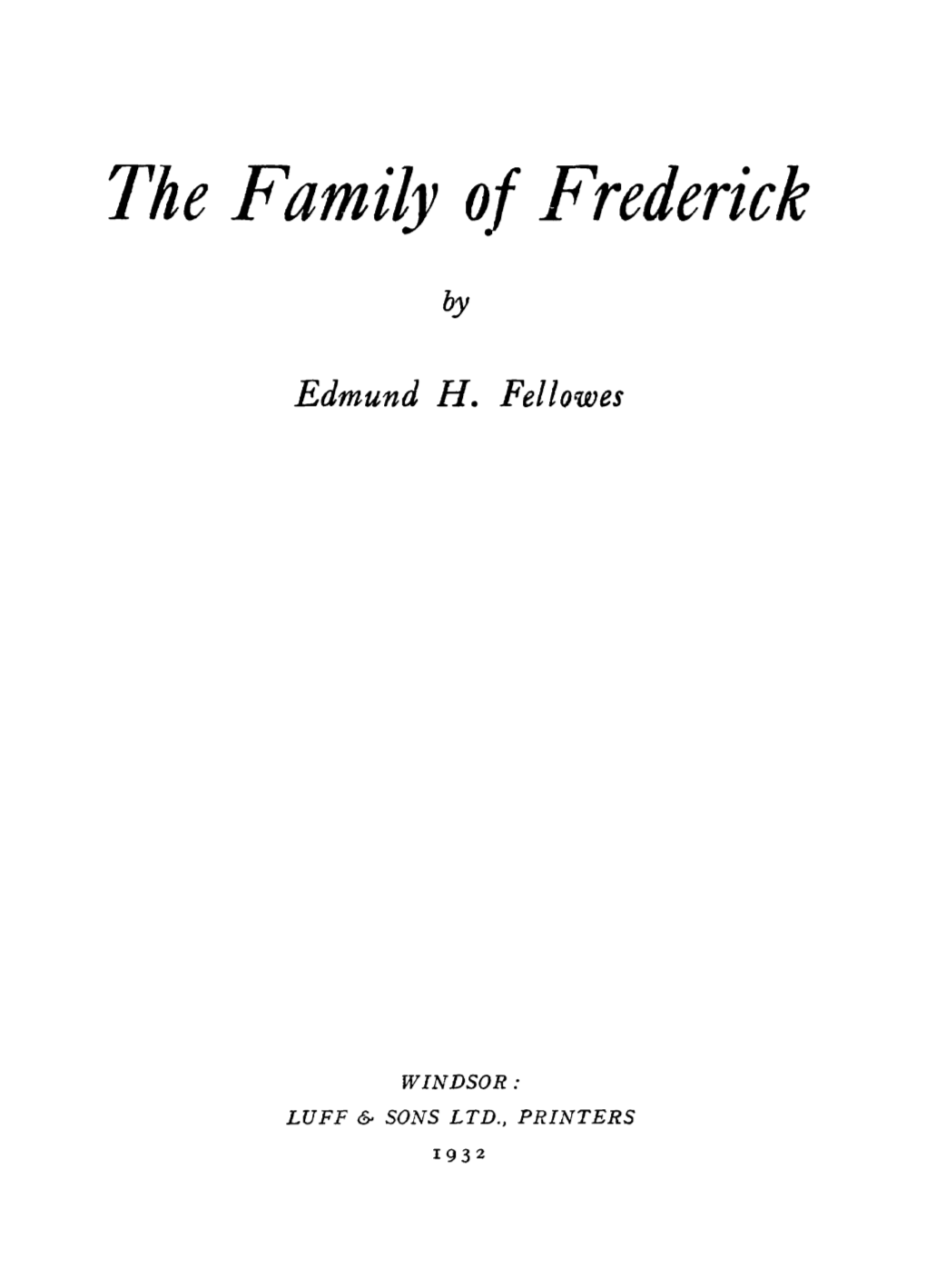 The Family of Frederick