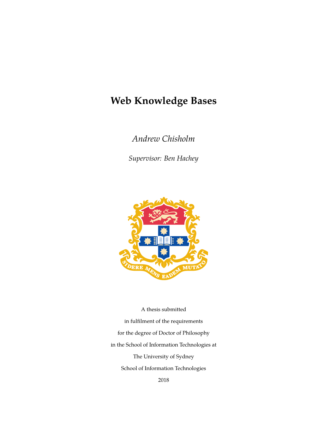 Web Knowledge Bases