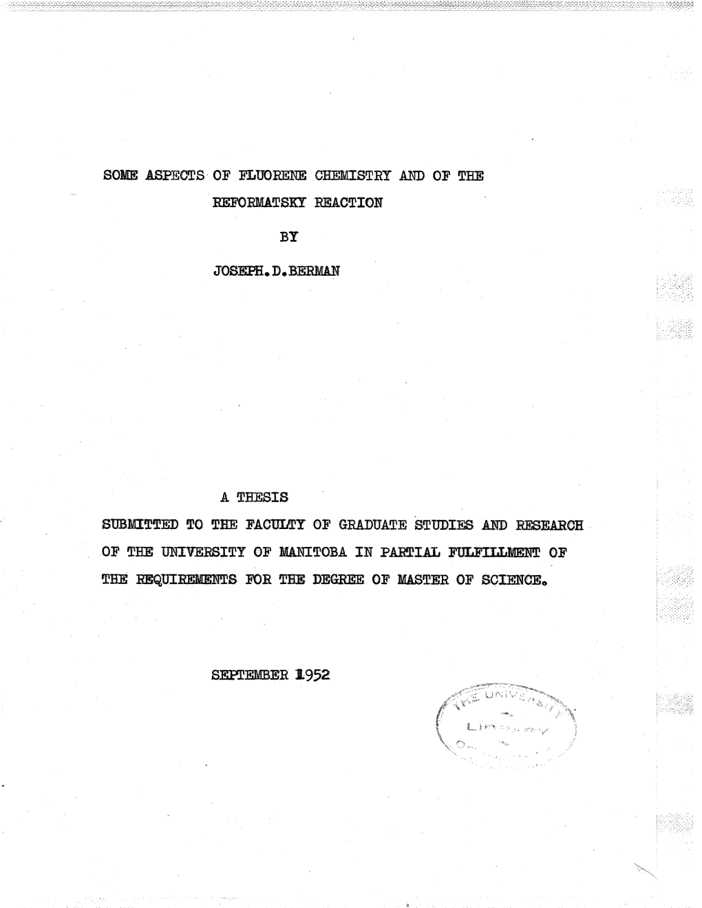 Some Aspects of Fluorene Chemistry and Of