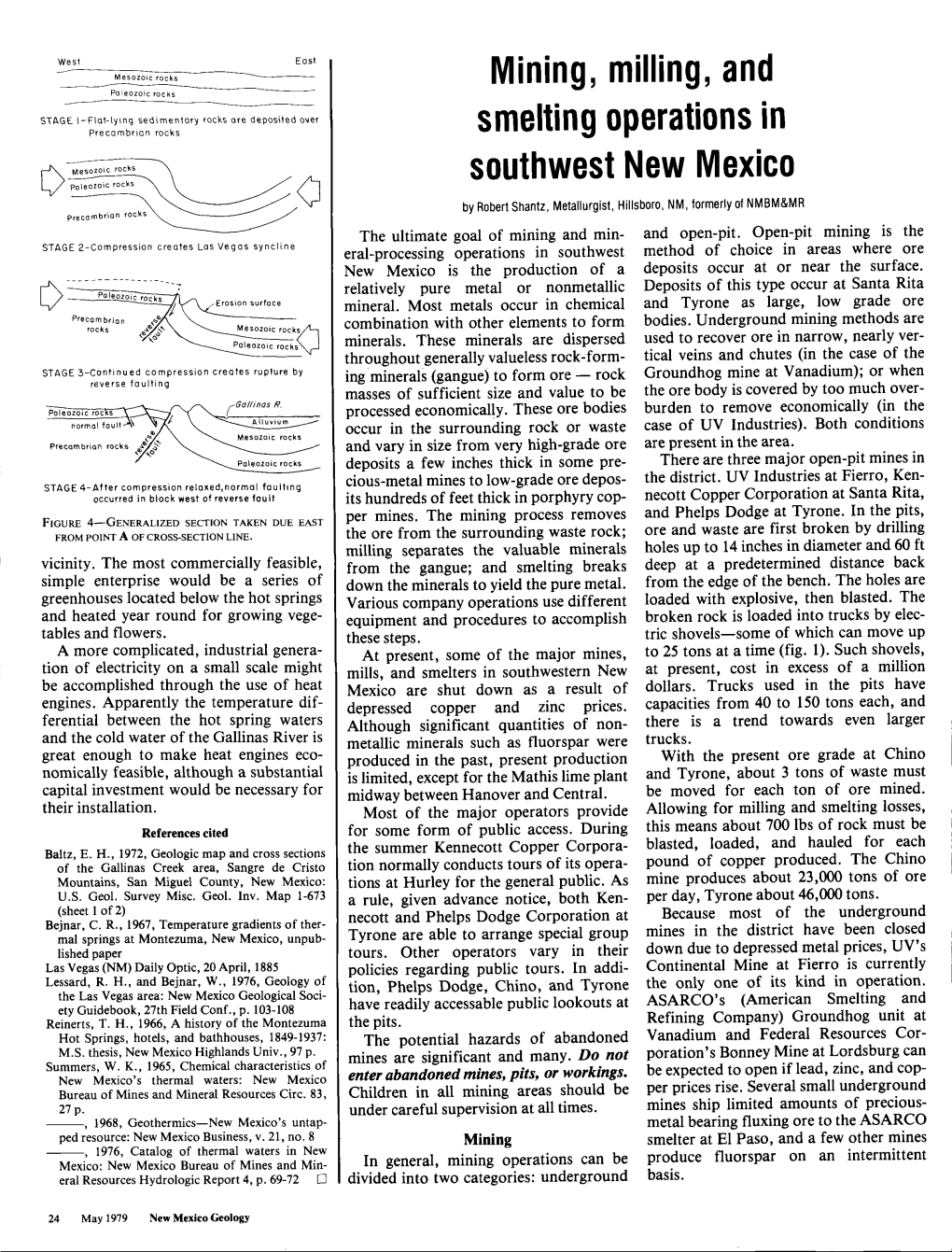 Mining, Milling, and Smelting Operations in Southwest New Mexico