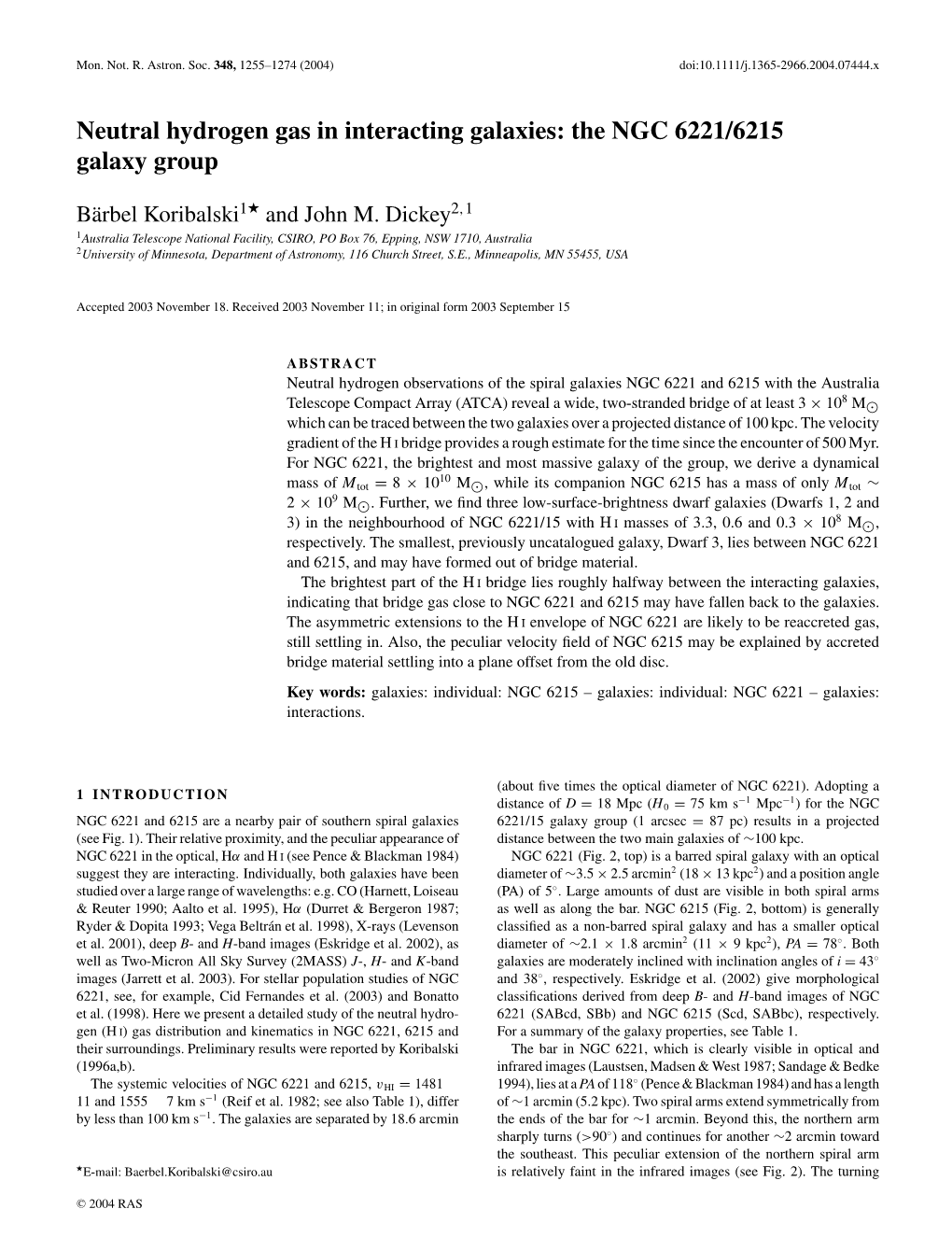 Neutral Hydrogen Gas in Interacting Galaxies: the NGC 6221/6215 Galaxy Group