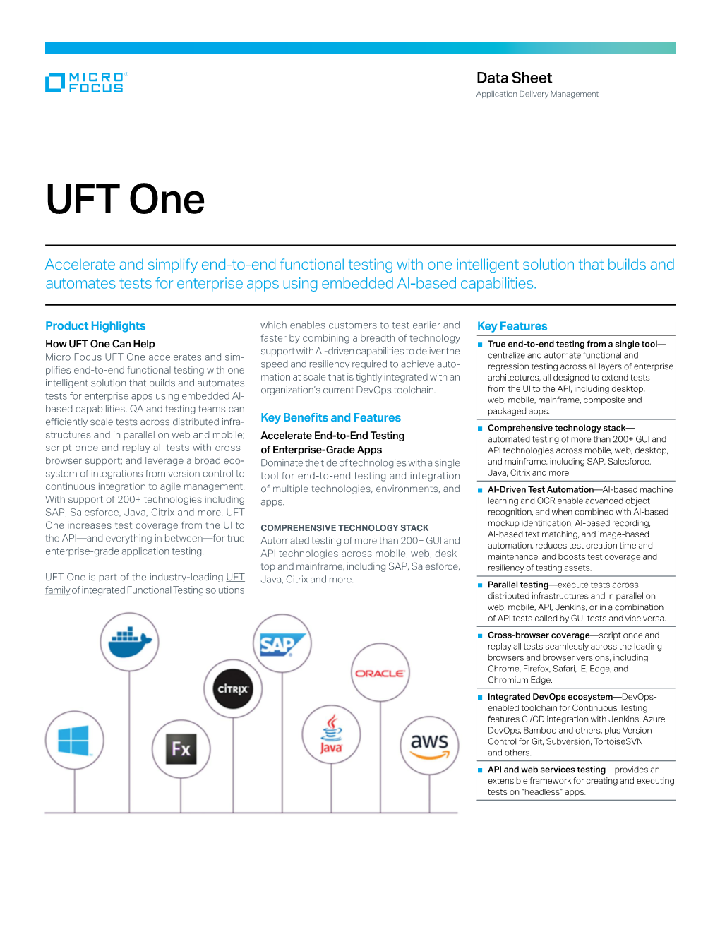 UFT One Data Sheet