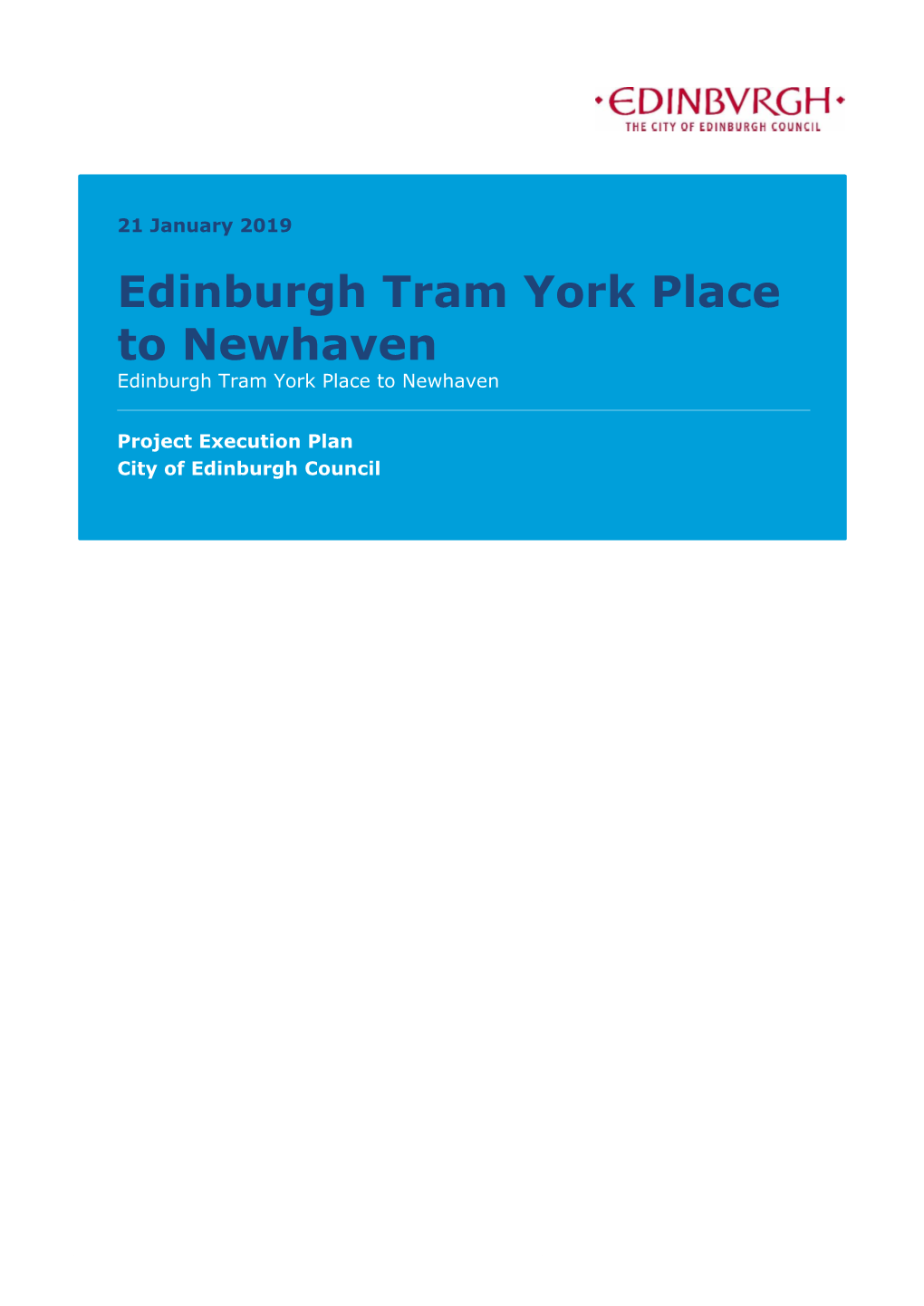 Edinburgh Trams Project Execution Plan