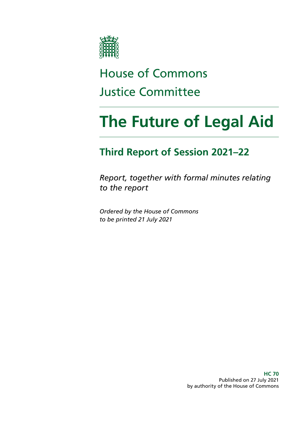 The Future of Legal Aid