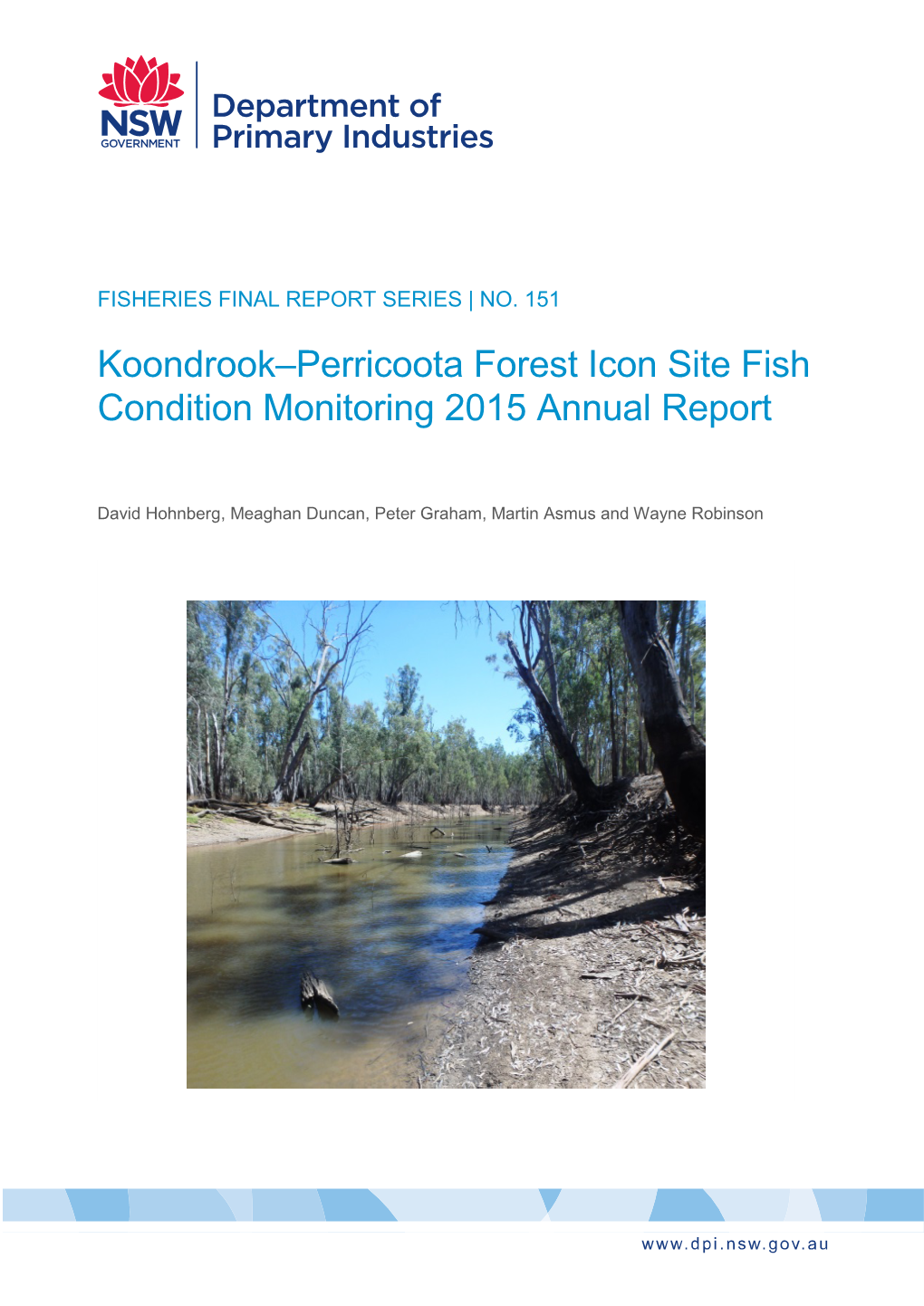 Koondrook–Perricoota Forest Icon Site Fish Condition Monitoring 2015 Annual Report