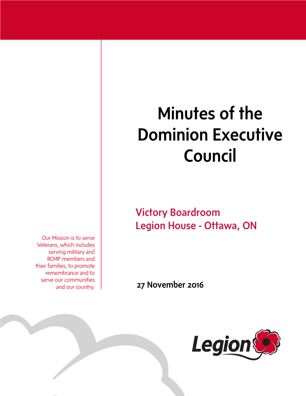Minutes of the Dominion Executive Council