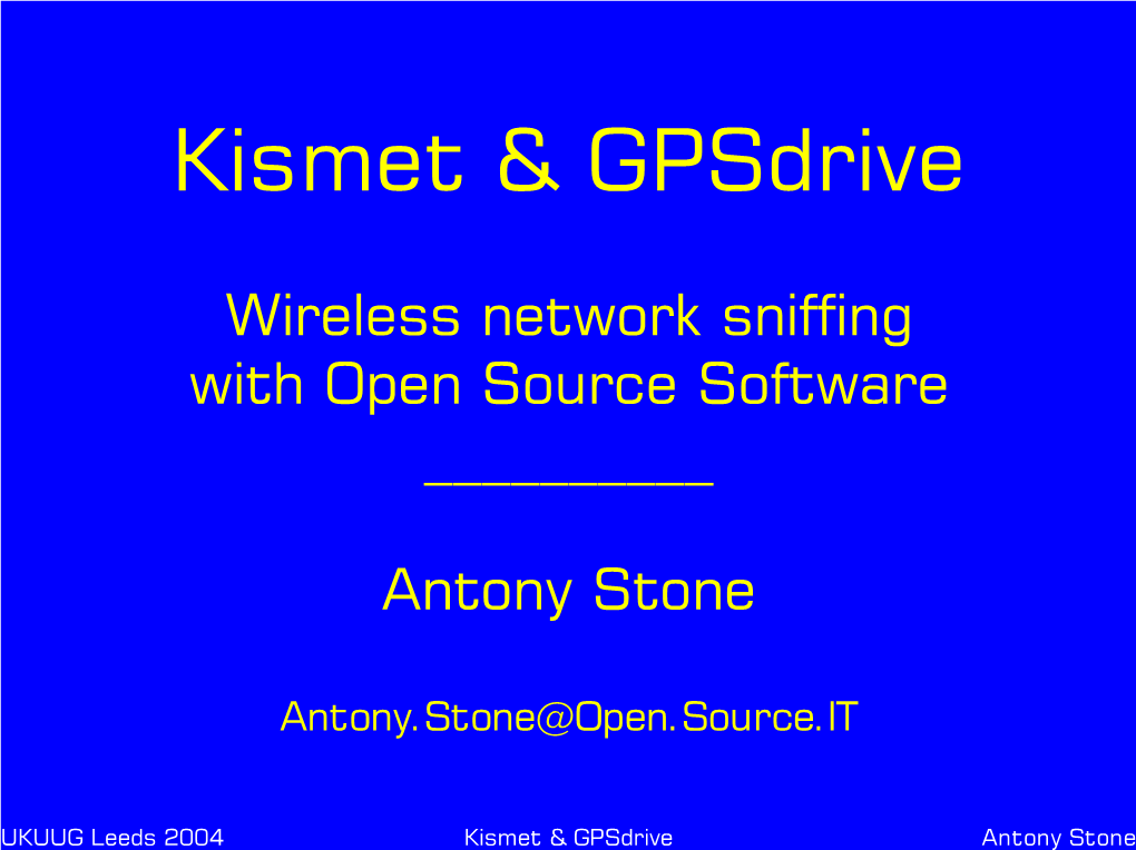 Kismet & Gpsdrive